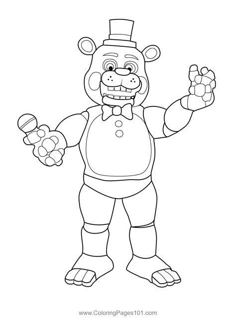 Toy Freddy Coloring Pages