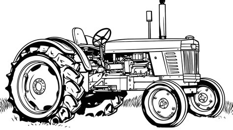 Tractor Coloring Page Designs