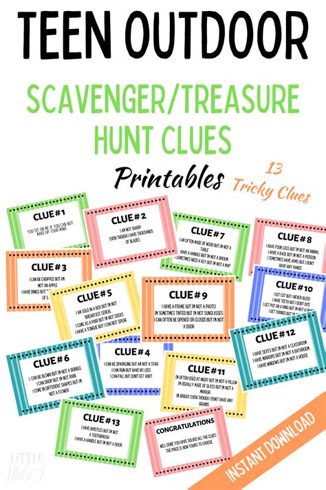 Description of Treasure Hunt Tickets