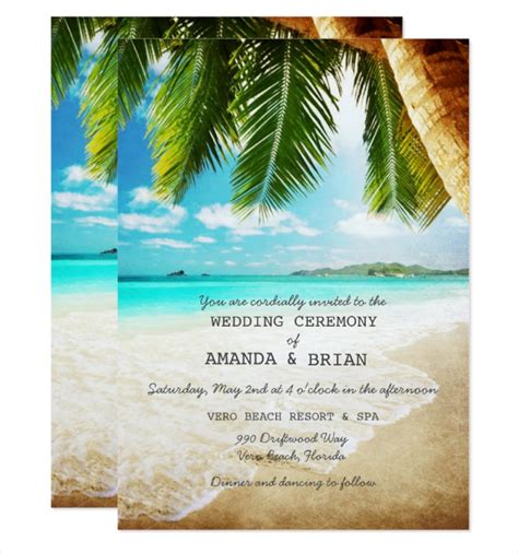 Tropical Island Invitations