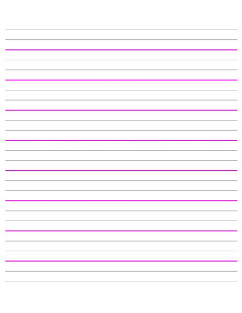 Types of 5 Lined Paper Templates