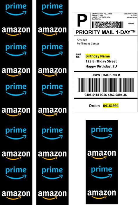 Types of Amazon Prime Tape Printable Labels