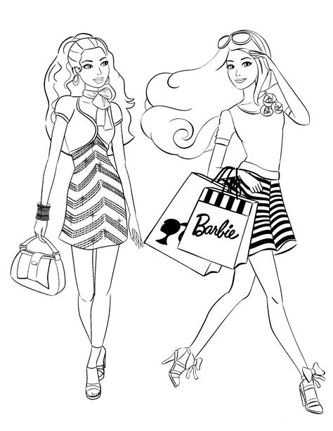 Variety of Barbie Coloring Pages