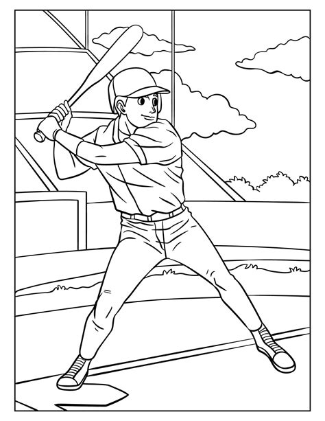 Different Types of Baseball Coloring Pages