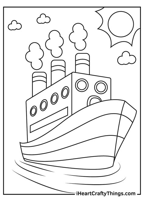 Types of Boat Coloring Pages