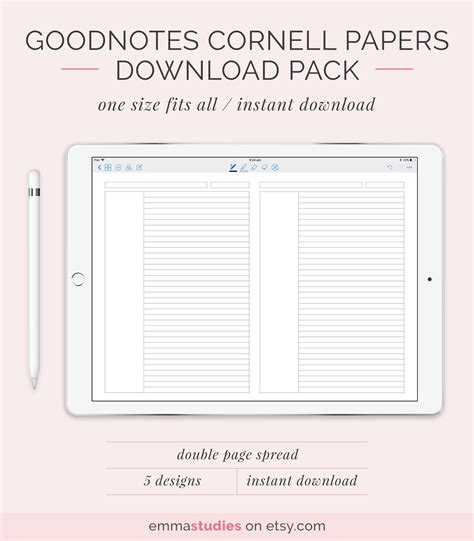 Types of Free Goodnotes Planner Templates