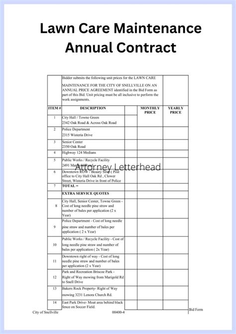 Types of Lawn Care Contracts