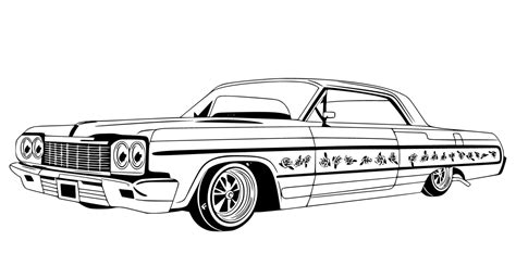 Types of Lowrider Car Coloring Pages