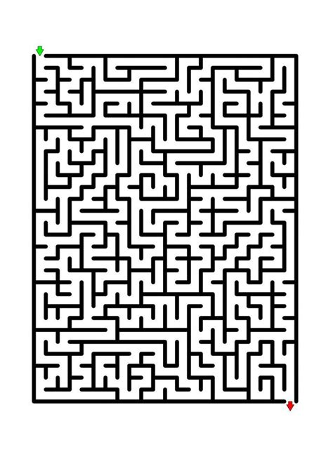 Types of Medium Maze Printables