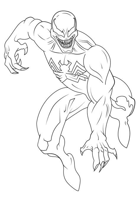 Types of Venom Coloring Pages