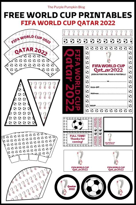 Variety of World Cup printables available