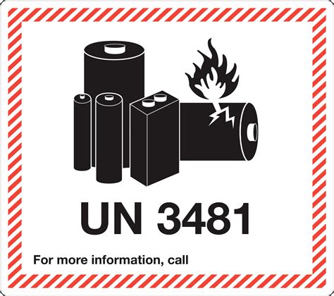 UN3481 Label for Lithium-ion Batteries