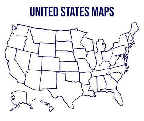 Printable US Map for Education