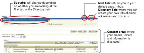 Understanding the UAMS Mail Interface