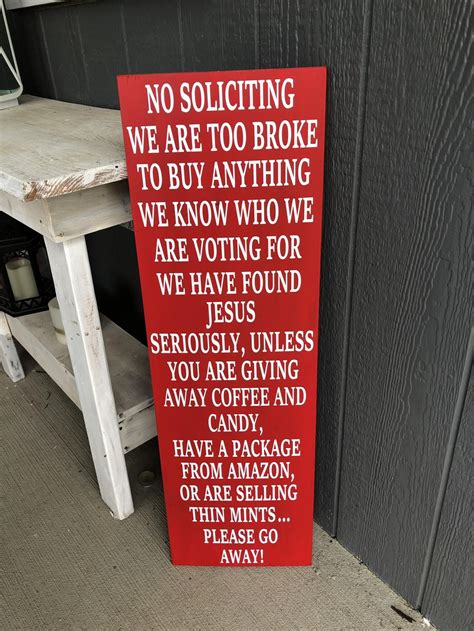 Unique No Soliciting Signs