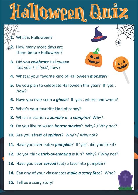 Using Halloween Trivia Printables