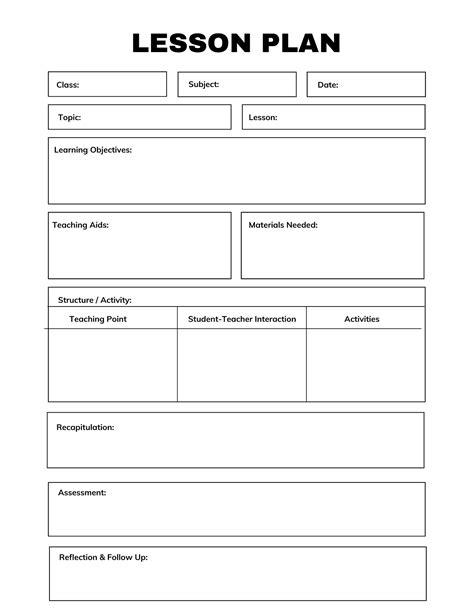 Using Lesson Plan Template Effectively