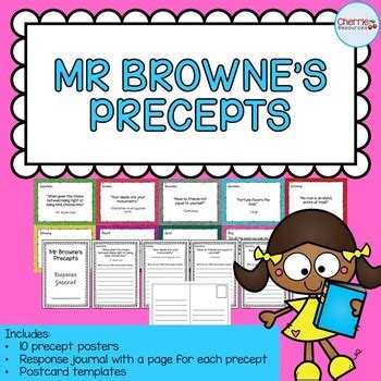 Using Mr. Brownes Precepts Printable Image