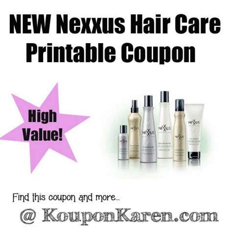 Using Nexxus Printable Coupon Deals