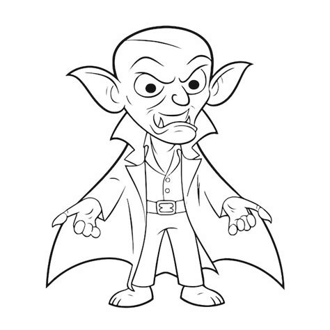 Vampire Monster Coloring Page