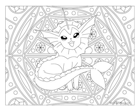 Vaporeon Coloring Page