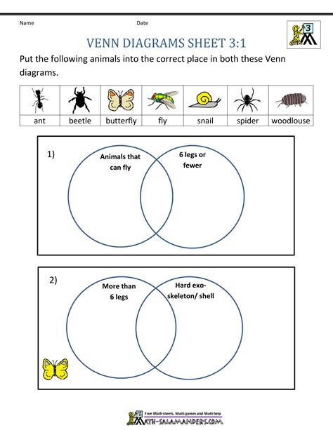 Venn Diagram Worksheets