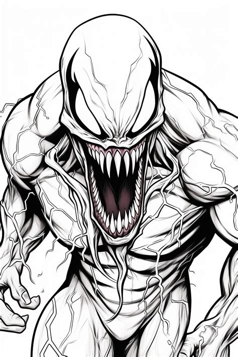 Venom Printable Coloring Pages for Adults