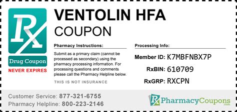 Ventolin Coupons Discounts