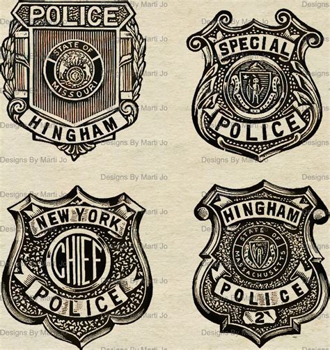 Description of Vintage Police Badges