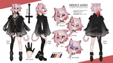 Vtuber Reference Sheet Example