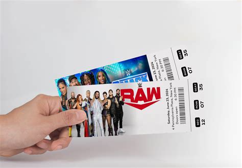 WWE Raw Ticket Template