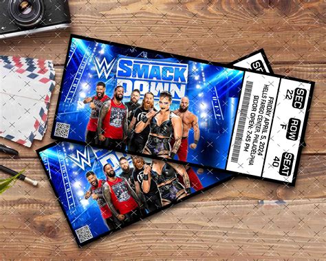 WWE Ticket Templates