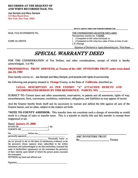 Warranty Deed