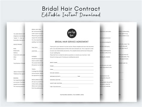 Wedding Hair Contract