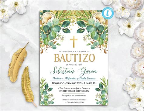 Whimsical Bautizo Invitation