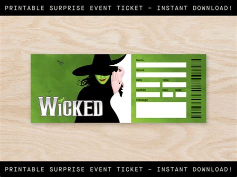 Wicked Ticket Template Example 1