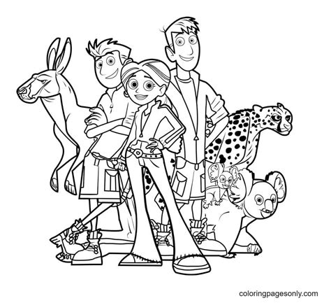 Online coloring options for Wild Kratts