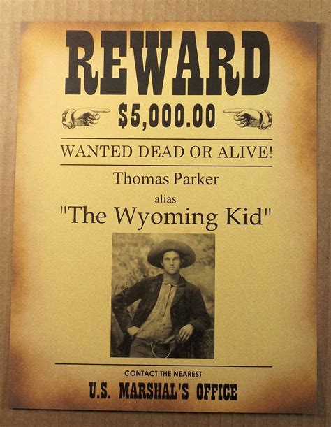 Wild West Wanted Poster Image 1