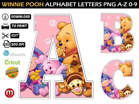 Winnie the Pooh Printable Alphabet