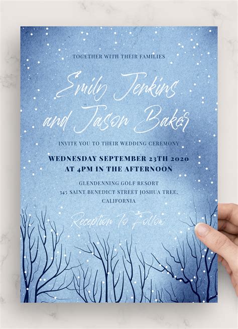 Winter Wedding Invitation Templates