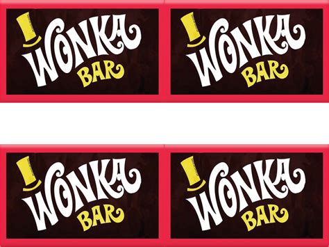 Wonka Chocolate Bar Wrapper Designs Inspiration