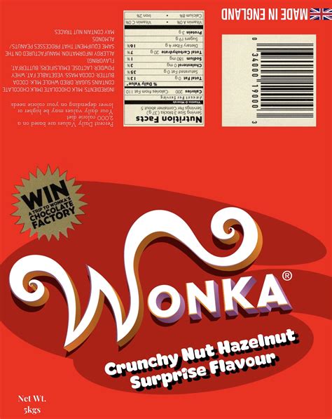 Wonka Chocolate Bar Wrapper Templates Free Download