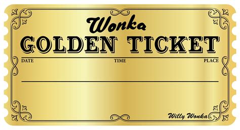 Wonka Ticket Templates