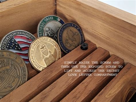 Wooden Military Coin Display Boxes