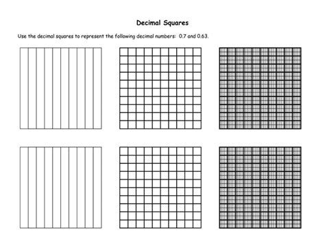 Working Mechanisms of Decimal Squares Printables