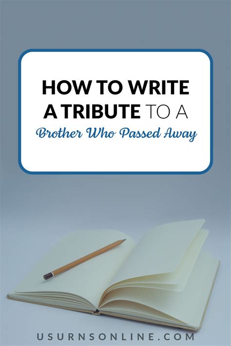 Guidelines for writing a tribute