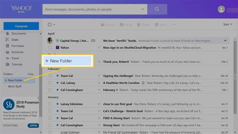 Yahoo Mail Folders