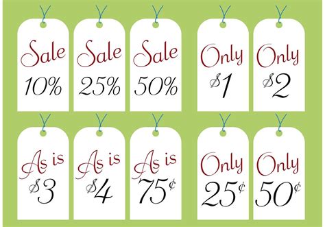 Yard Sale Price Tag Designs