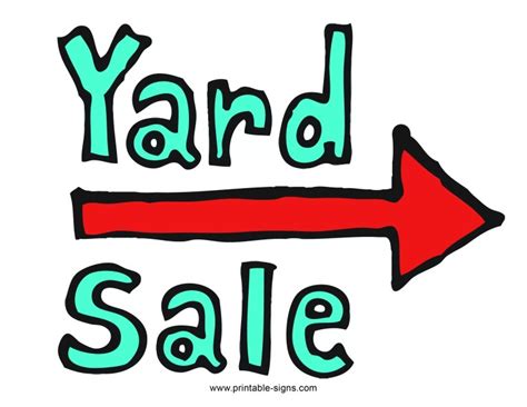 Yard Sale Signs Example