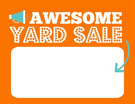 Yard Sale Signs Templates